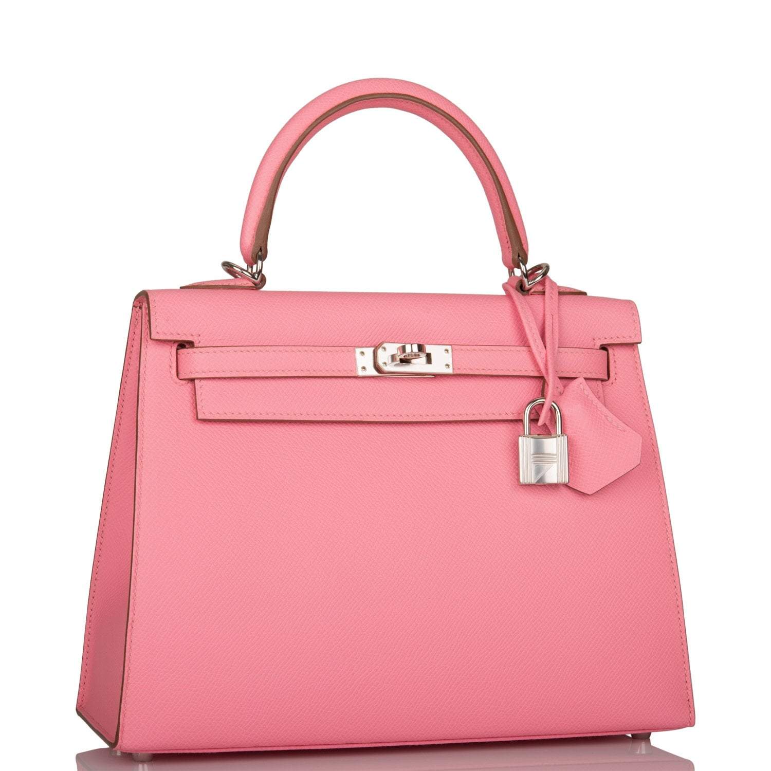 Hermes Rose Confetti Epsom Sellier Kelly 25cm Palladium Hardware