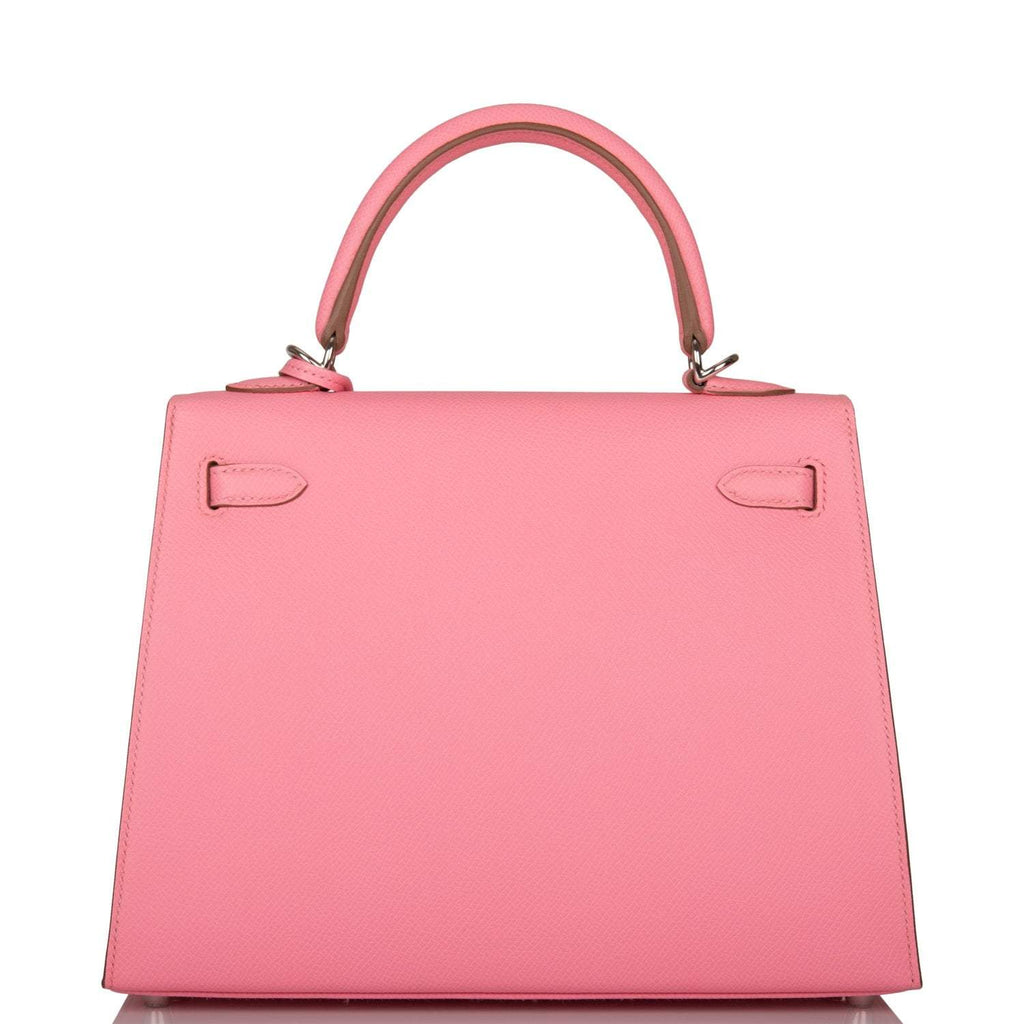 Hermes Rose Confetti Epsom Sellier Kelly 25cm Palladium Hardware