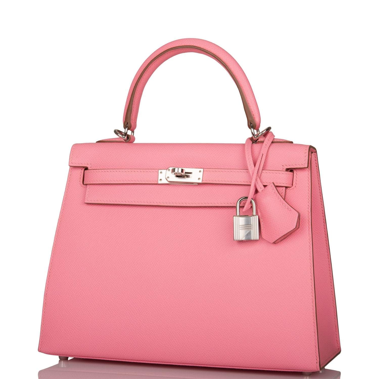 Hermes Rose Confetti Epsom Sellier Kelly 25cm Palladium Hardware