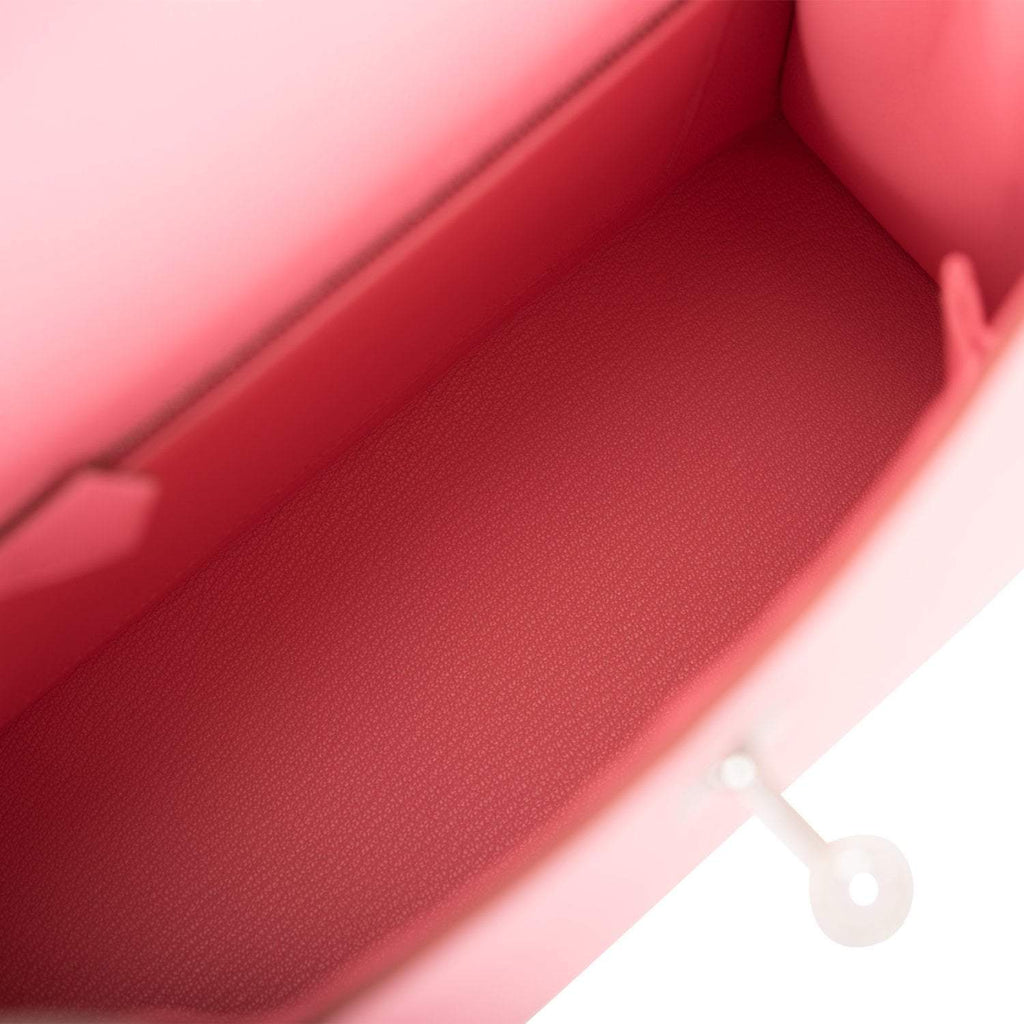 Hermes Rose Confetti Epsom Sellier Kelly 25cm Palladium Hardware