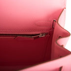 Hermes Rose Confetti Epsom Sellier Kelly 25cm Palladium Hardware