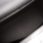 Hermes Kelly 28cm Bi-Color Black and Craie Epsom Sellier Brushed Palladium Hardware