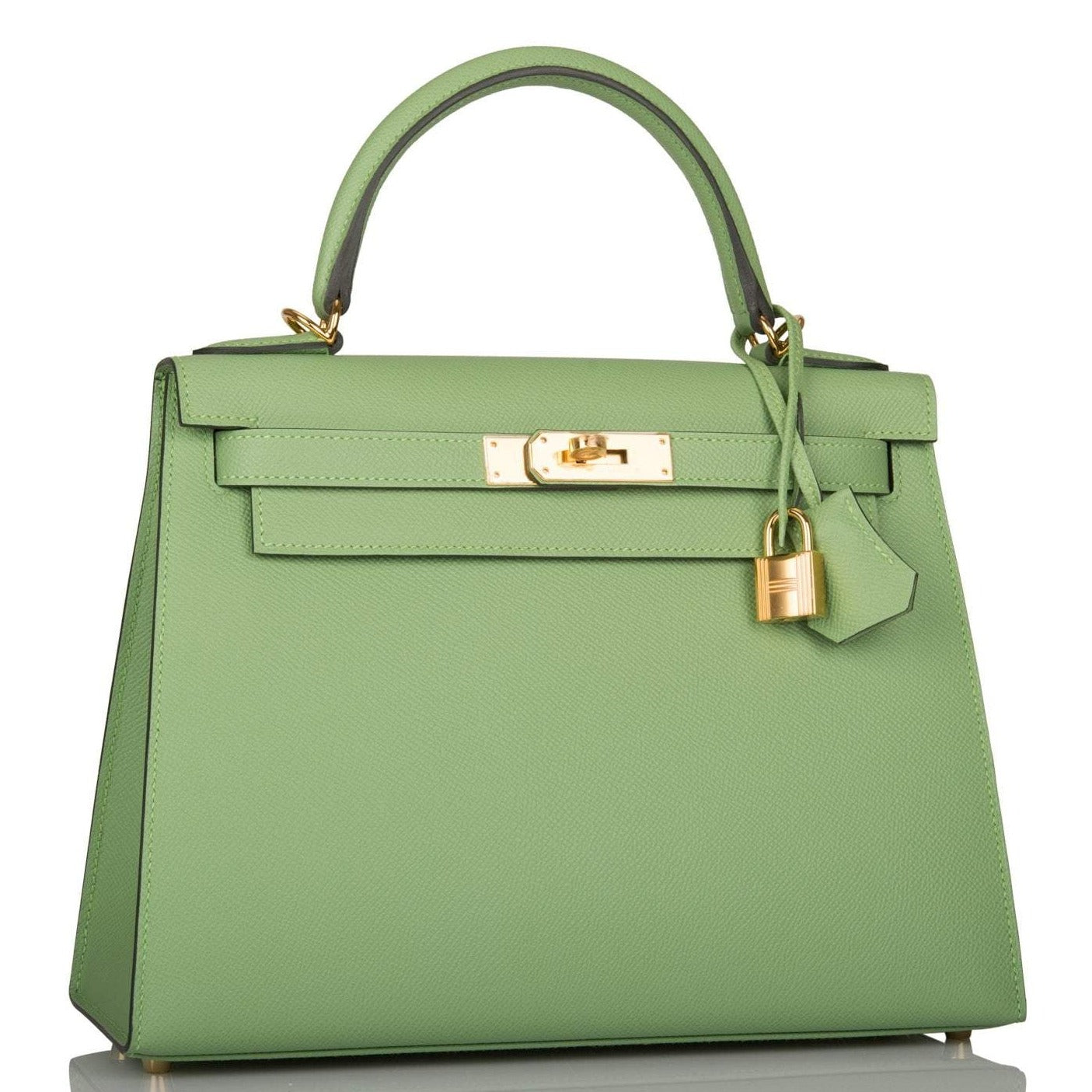 Hermes Vert Criquet Epsom Sellier Kelly 28cm Gold Hardware
