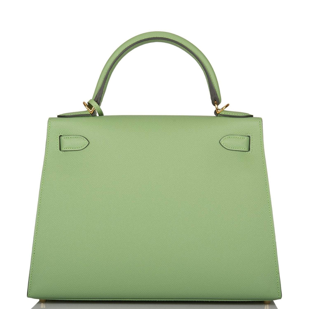 Hermes Vert Criquet Epsom Sellier Kelly 28cm Gold Hardware