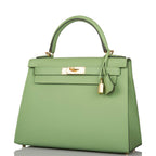 Hermes Vert Criquet Epsom Sellier Kelly 28cm Gold Hardware