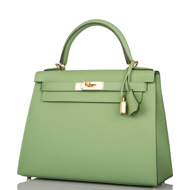 Hermes Vert Criquet Epsom Sellier Kelly 28cm Gold Hardware Main Image
