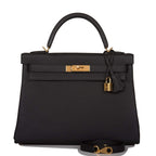 Hermes Kelly Retourne 32cm Black Togo Gold Hardware