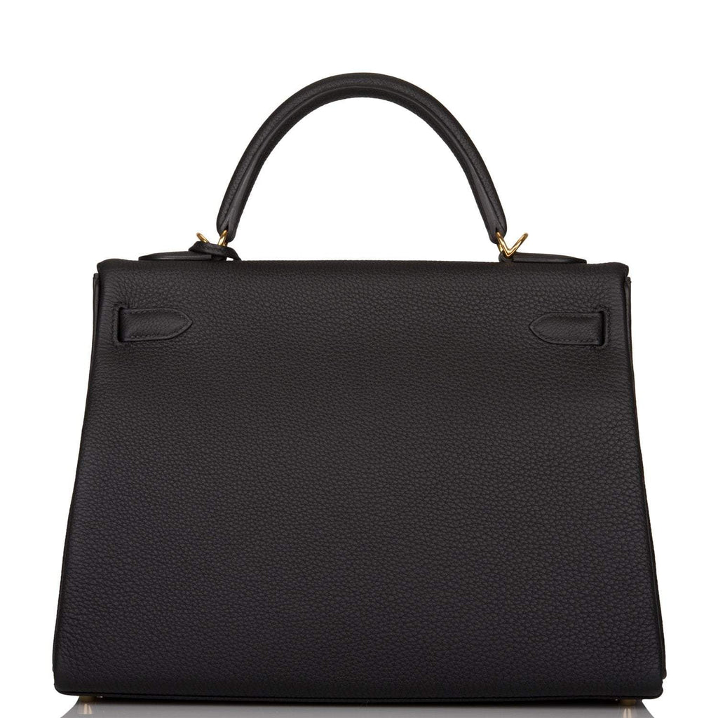 Hermes Kelly Retourne 32cm Black Togo Gold Hardware