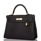 Hermes Kelly Retourne 32cm Black Togo Gold Hardware