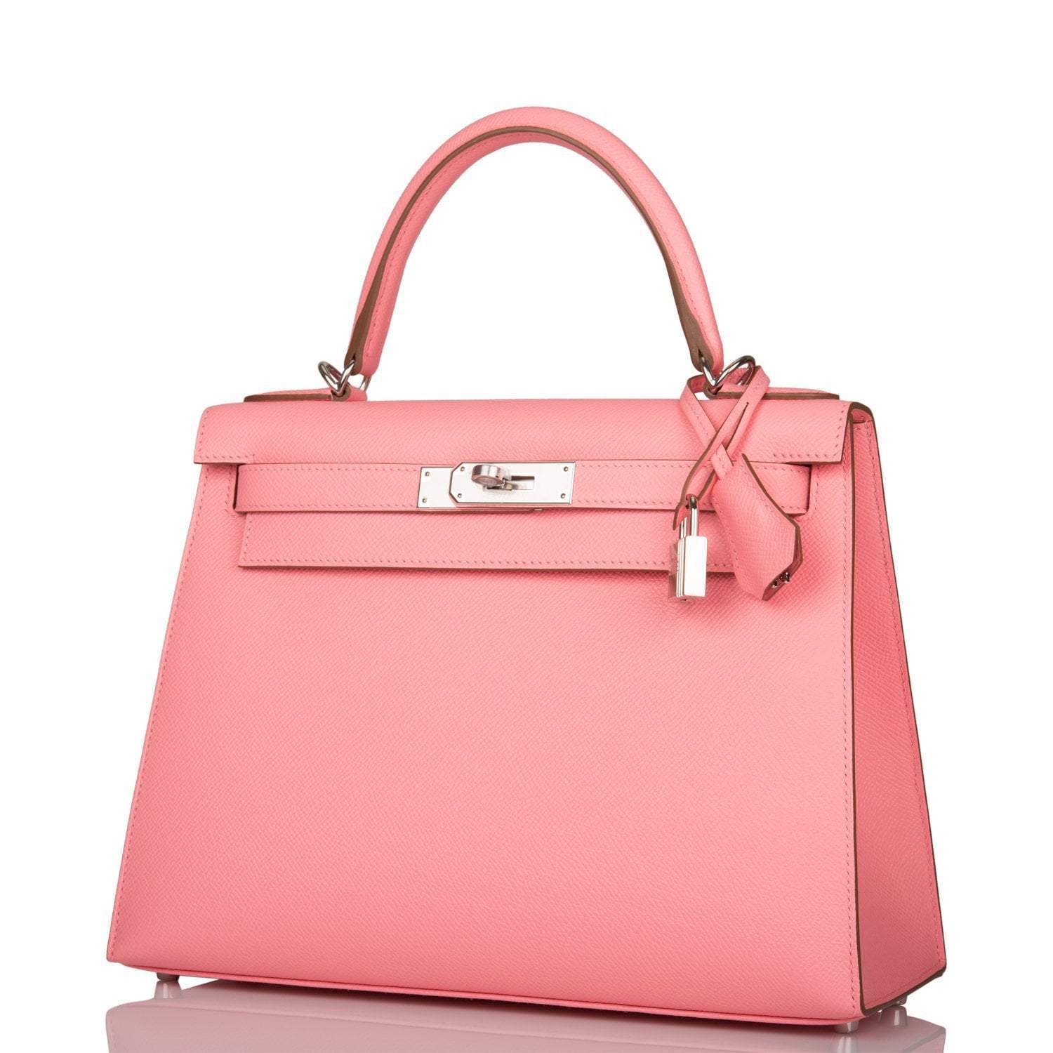 Hermes Rose Confetti Epsom Sellier Kelly 28cm Palladium Hardware