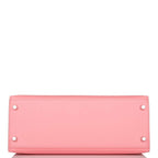 Hermes Rose Confetti Epsom Sellier Kelly 28cm Palladium Hardware