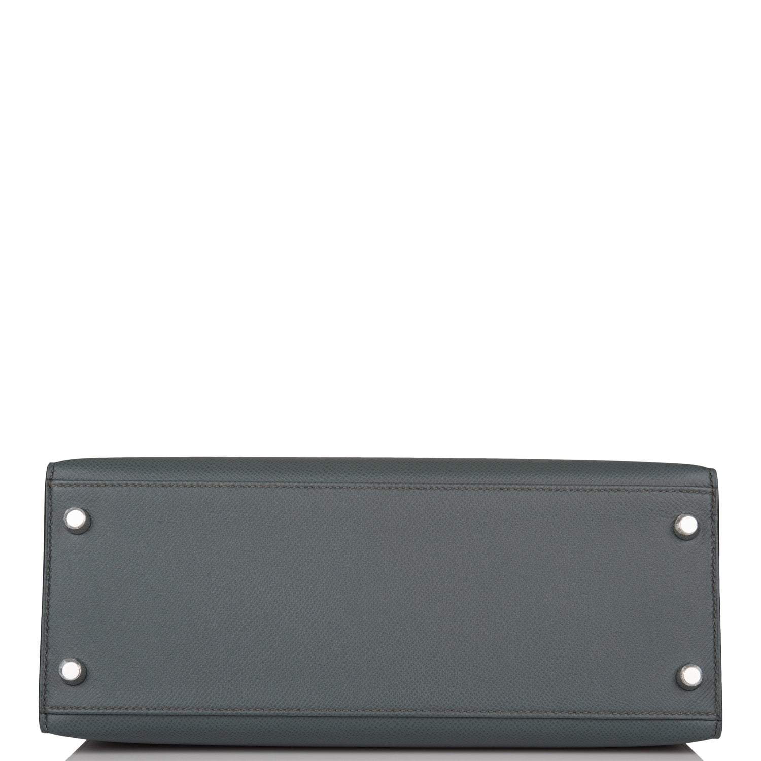 Hermes Bleu Orage Epsom Sellier Kelly 28cm Palladium Hardware