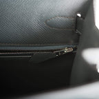 Hermes Bleu Orage Epsom Sellier Kelly 28cm Palladium Hardware