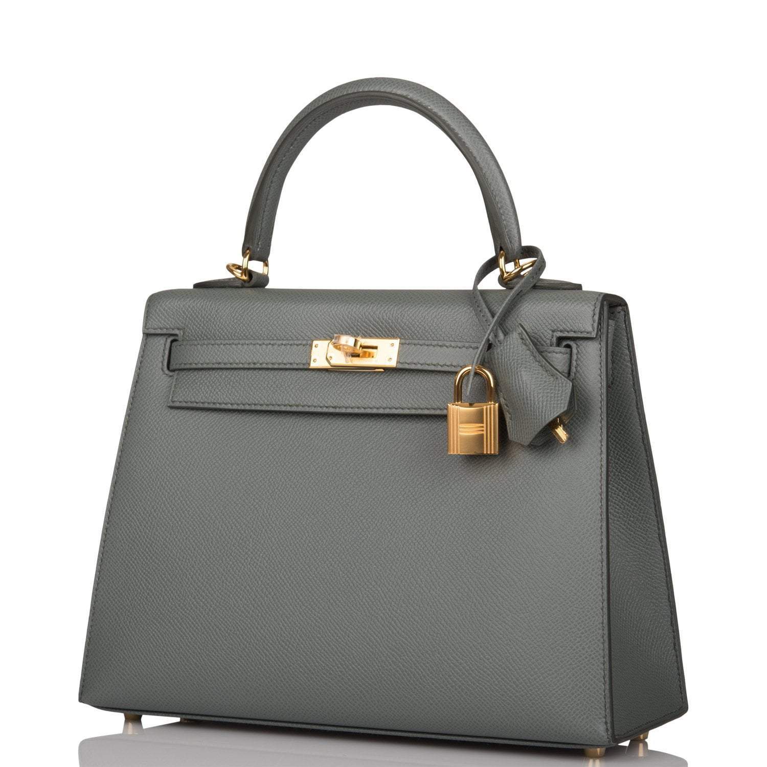 Hermes Vert Amande Epsom Sellier Kelly 25cm Gold Hardware