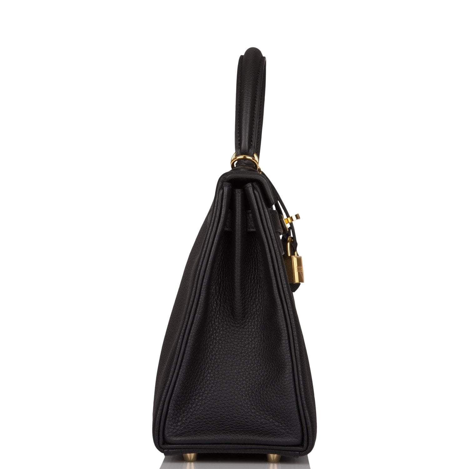 Hermes Black Togo Retourne Kelly 25cm Gold Hardware