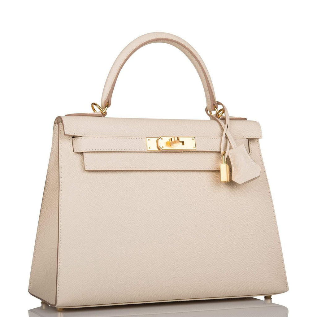 Hermes Craie Epsom Sellier Kelly 28cm Gold Hardware