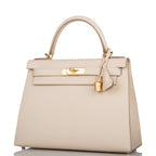 Hermes Craie Epsom Sellier Kelly 28cm Gold Hardware