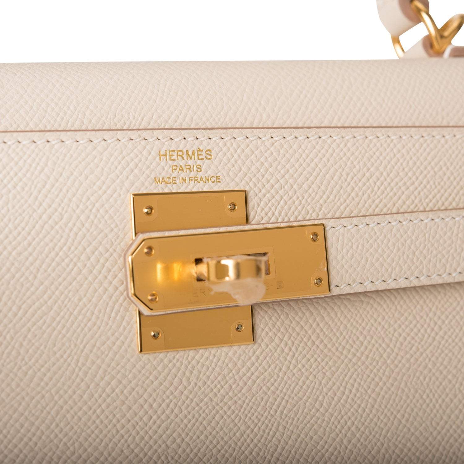 Hermes Craie Epsom Sellier Kelly 28cm Gold Hardware