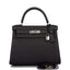 Hermes Black Togo Retourne Kelly 28cm Palladium Hardware