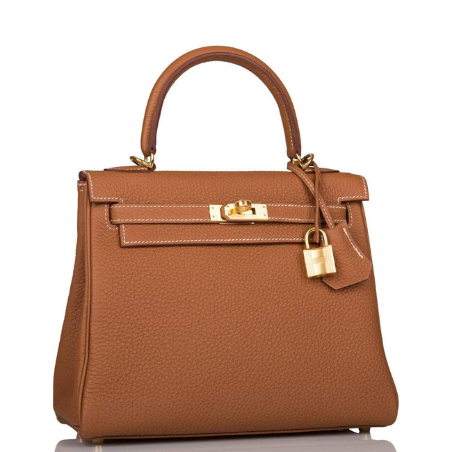 Hermes Gold Togo Retourne Kelly 25cm Gold Hardware Main Image