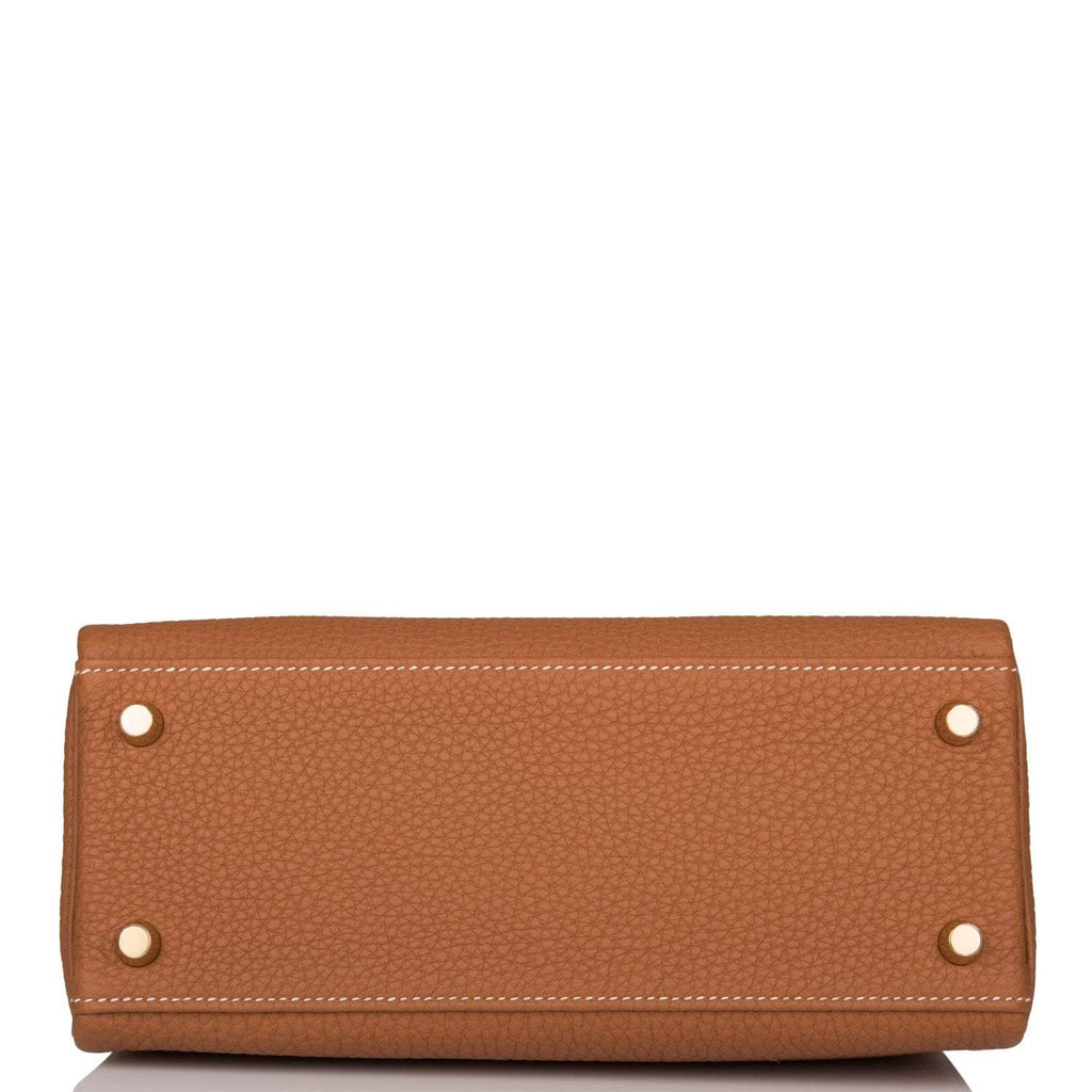 Hermes Gold Togo Retourne Kelly 25cm Gold Hardware