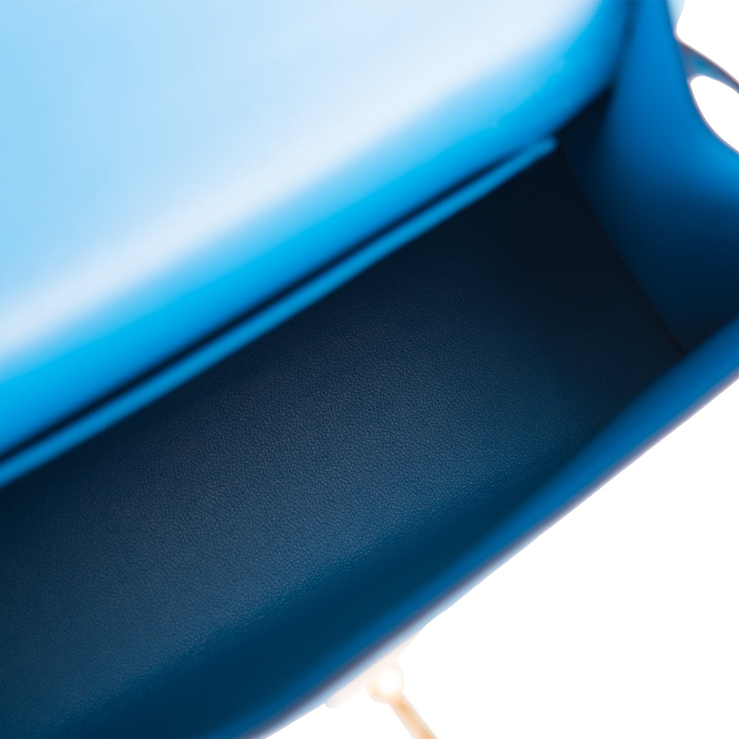 Hermes Bleu Frida Chevre Mysore Sellier Kelly 20cm Gold Hardware