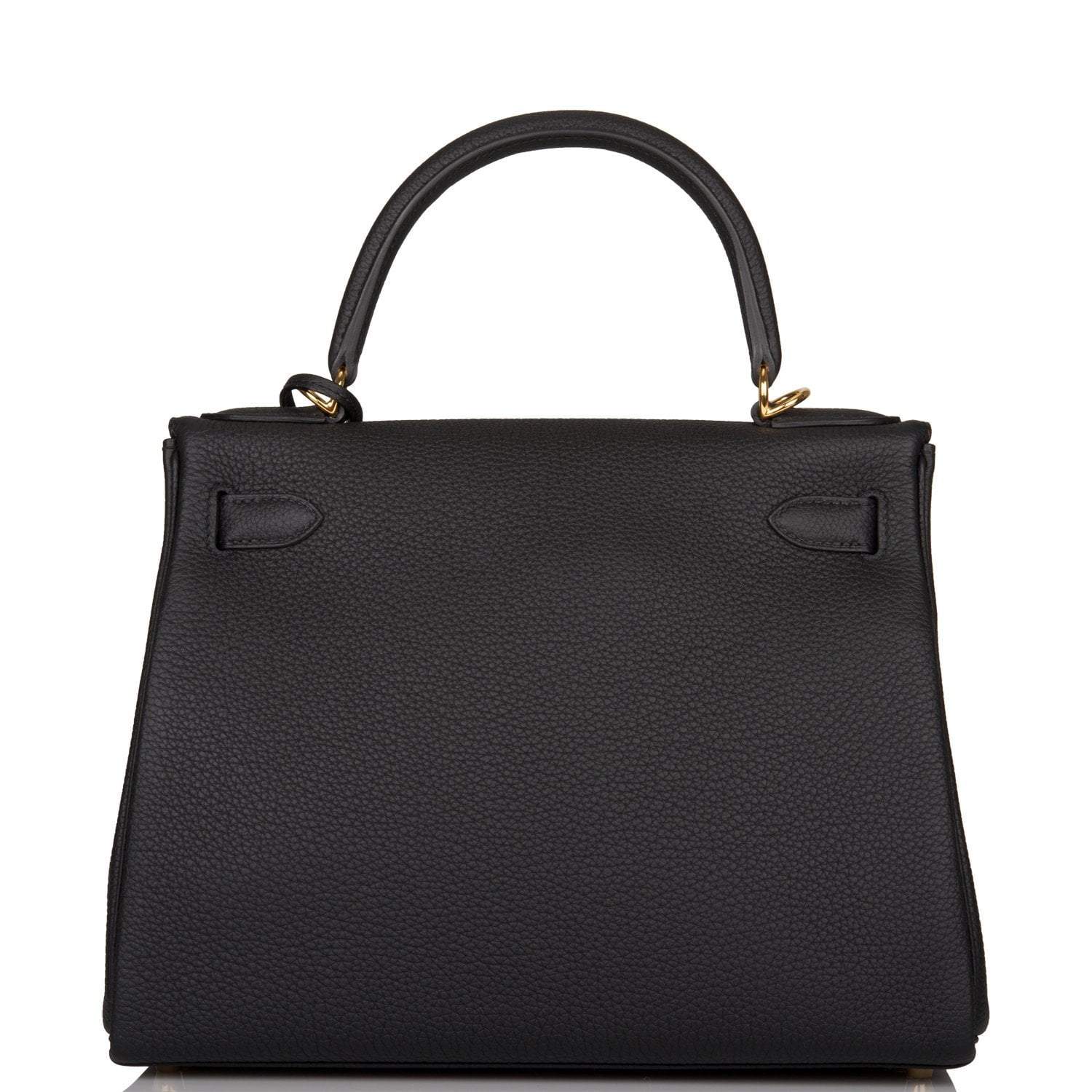 Hermes Black Togo Retourne Kelly 28cm Gold Hardware
