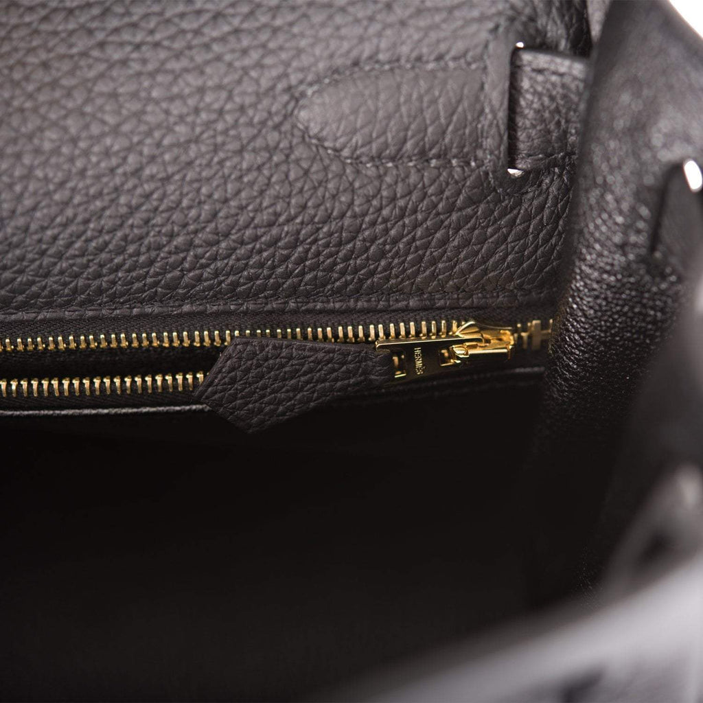 Hermes Black Togo Retourne Kelly 28cm Gold Hardware