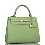 Hermes Vert Criquet Epsom Sellier Kelly 25cm Gold Hardware
