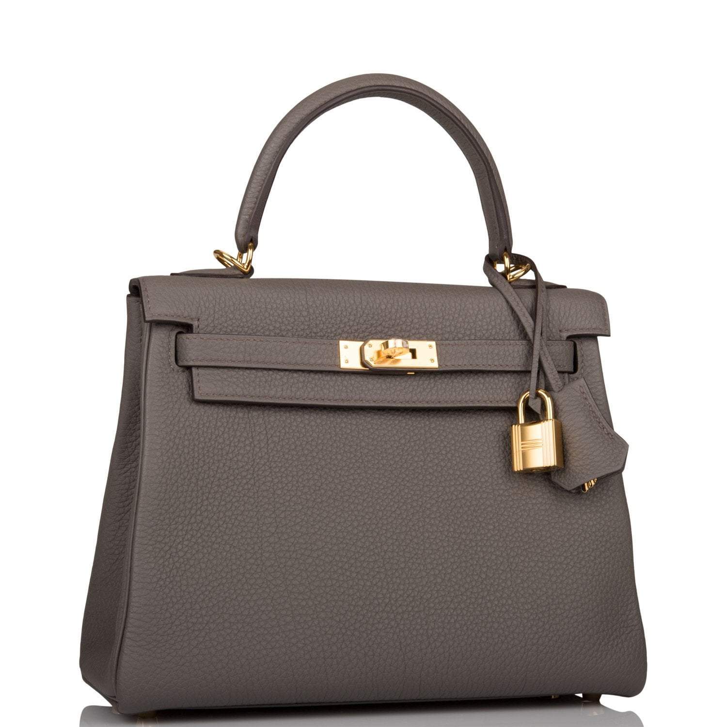 Hermes Etain Togo Retourne Kelly 25cm Gold Hardware