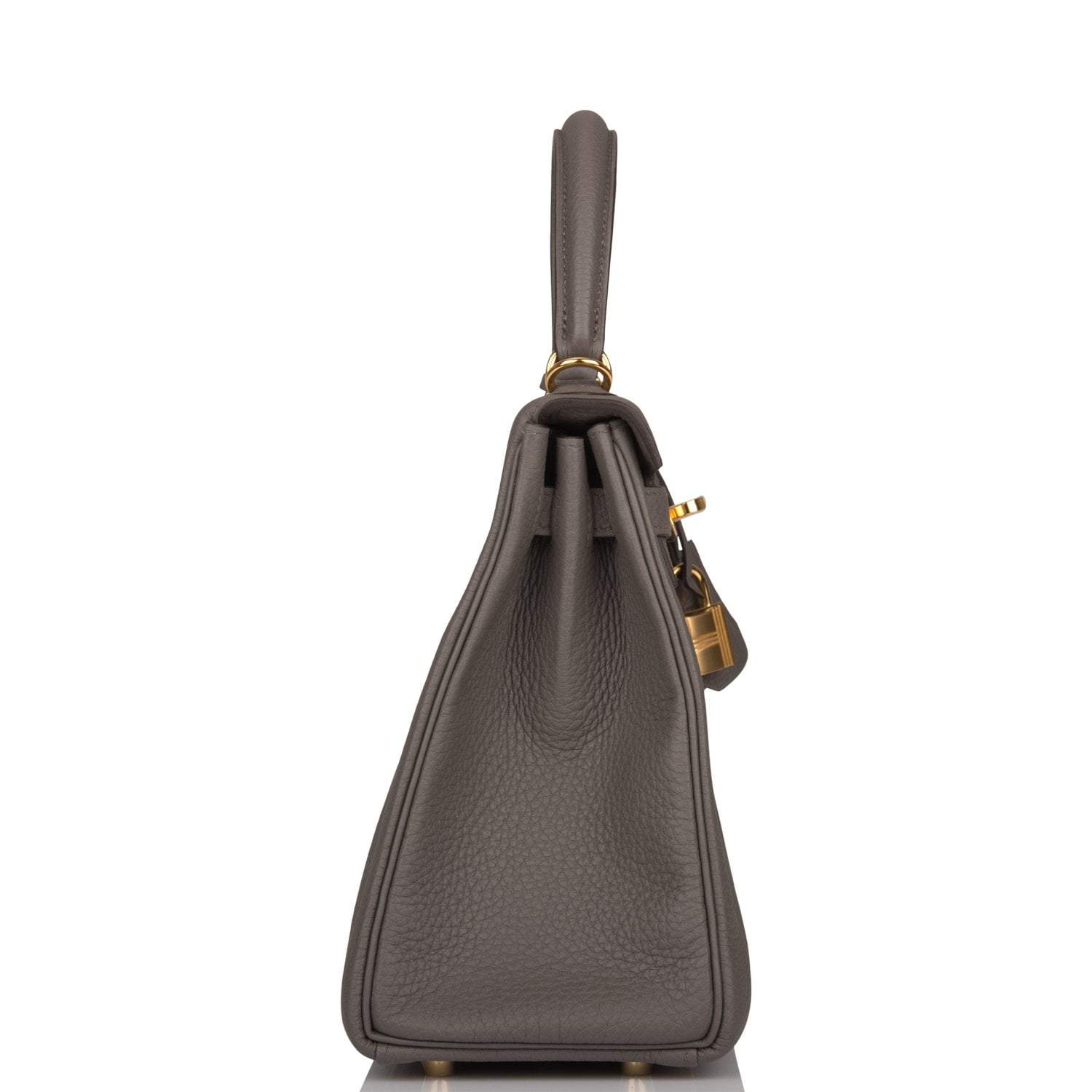 Hermes Etain Togo Retourne Kelly 25cm Gold Hardware