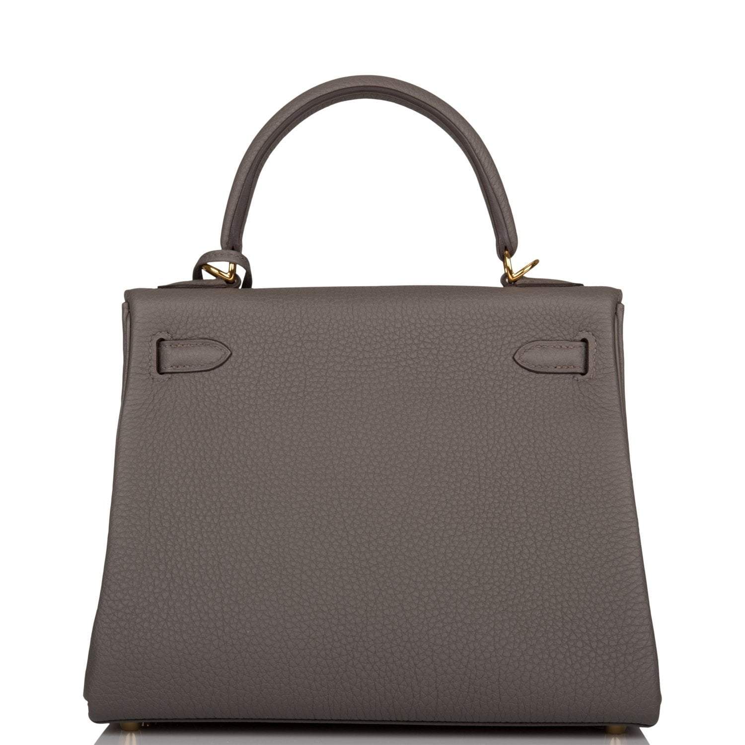Hermes Etain Togo Retourne Kelly 25cm Gold Hardware
