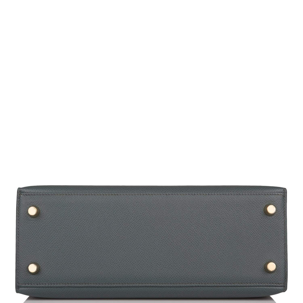 Hermes Bleu Orage Epsom Sellier Kelly 25cm Gold Hardware