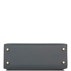 Hermes Bleu Orage Epsom Sellier Kelly 25cm Gold Hardware