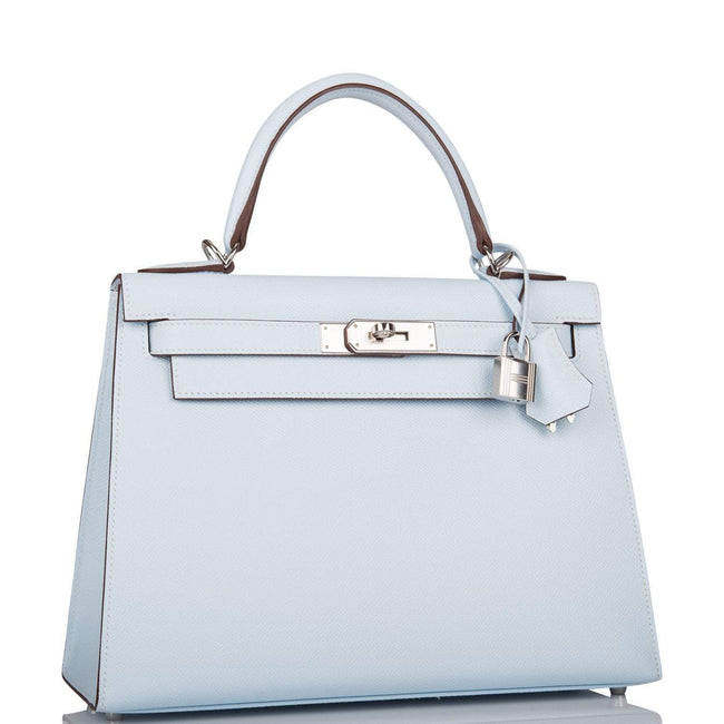 Hermes Bleu Brume Epsom Sellier Kelly 28cm Palladium Hardware Main Image