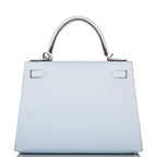 Hermes Bleu Brume Epsom Sellier Kelly 28cm Palladium Hardware
