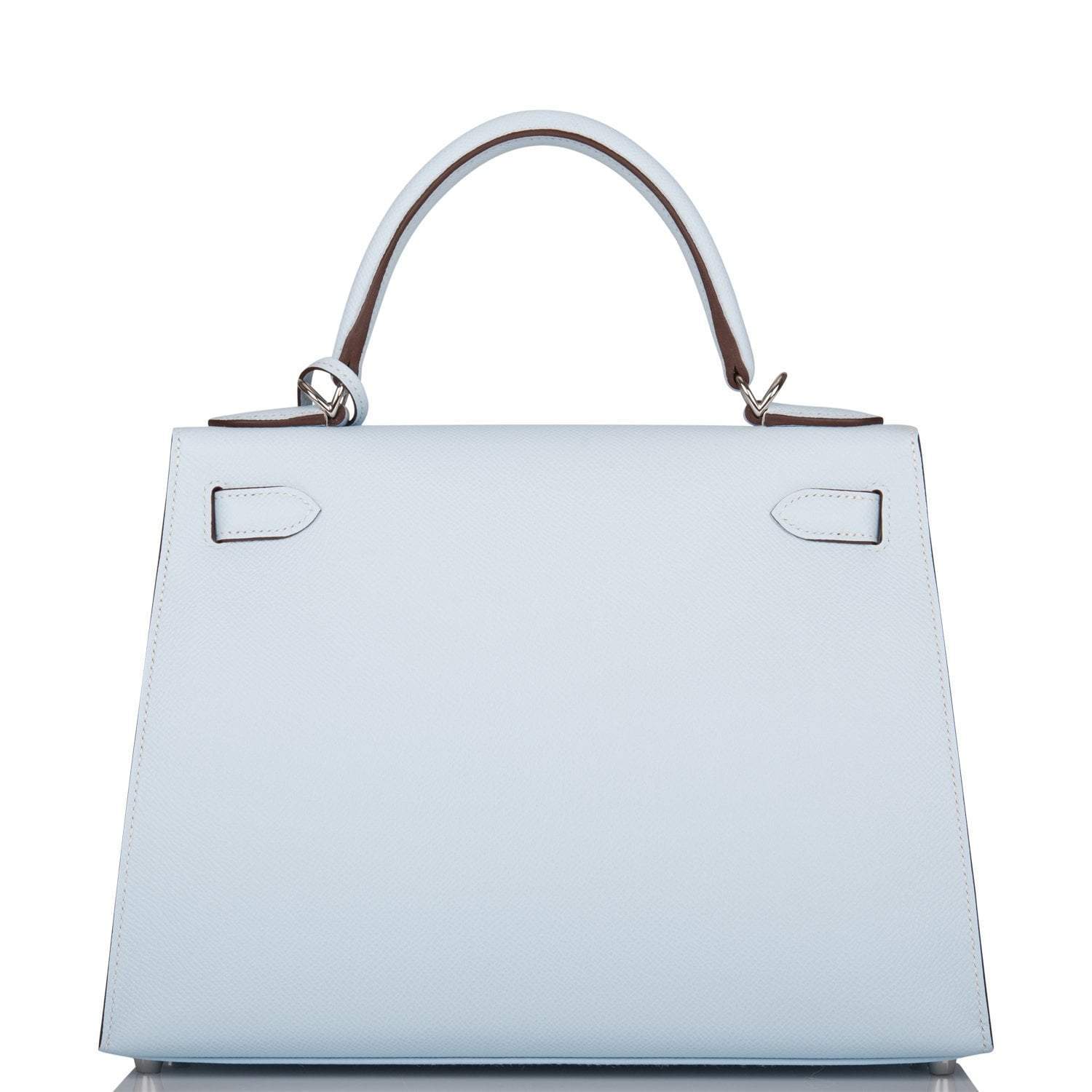Hermes Bleu Brume Epsom Sellier Kelly 28cm Palladium Hardware