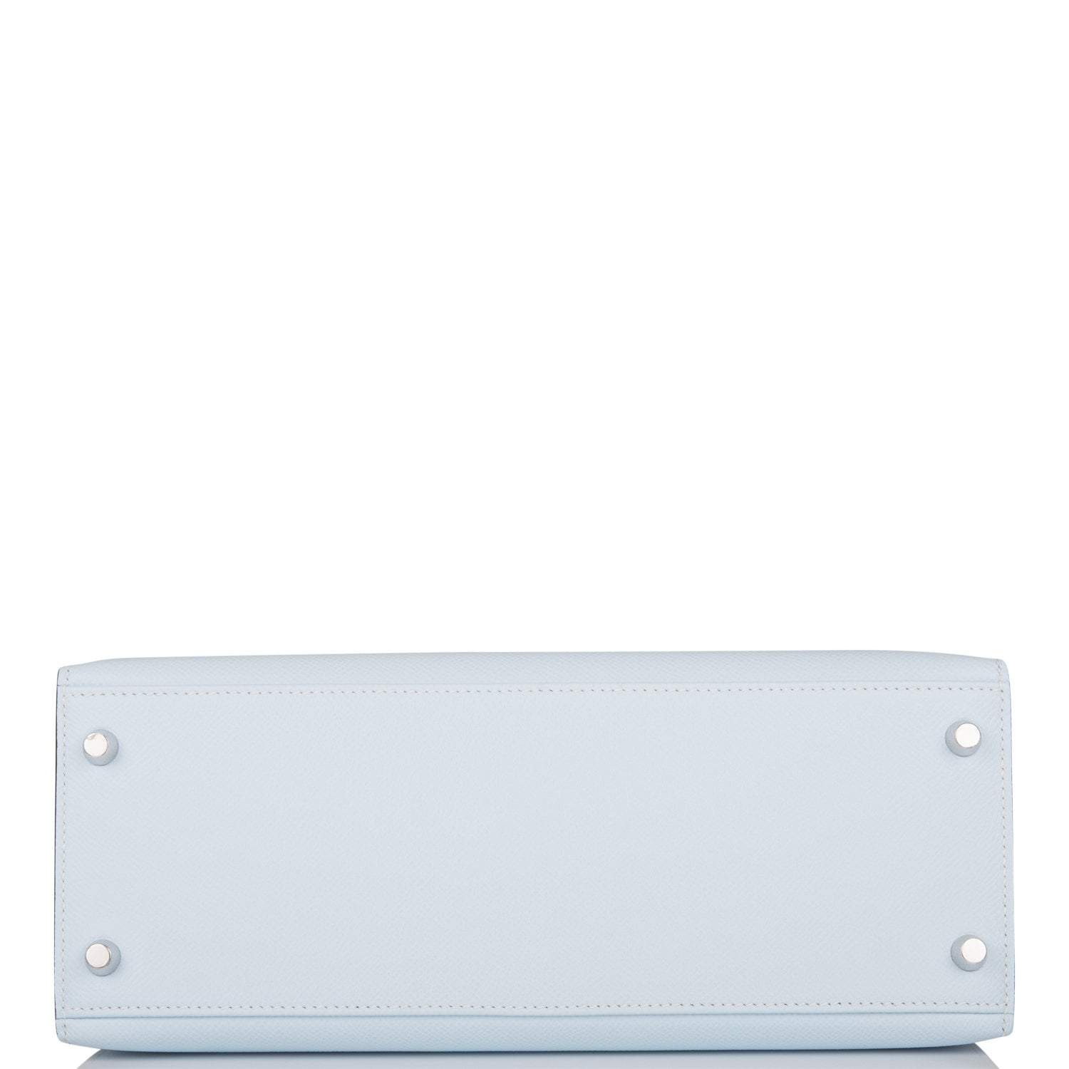 Hermes Bleu Brume Epsom Sellier Kelly 28cm Palladium Hardware