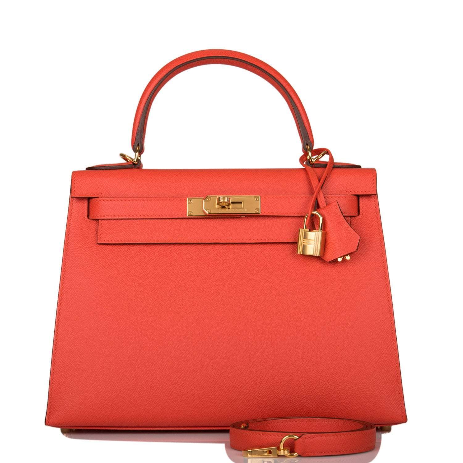 Hermes Capucine Epsom Sellier Kelly 28cm Gold Hardware