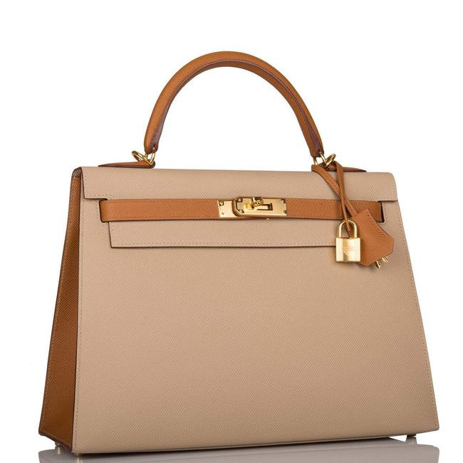 Hermes Kelly Sellier 32cm Gold and Trench Epsom Gold Hardware Main Image