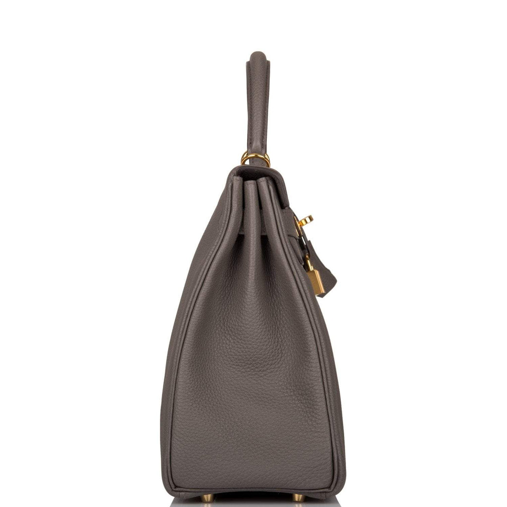 Hermes Kelly Retourne 32 Etain Togo Gold Hardware