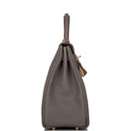 Hermes Kelly Retourne 32 Etain Togo Gold Hardware