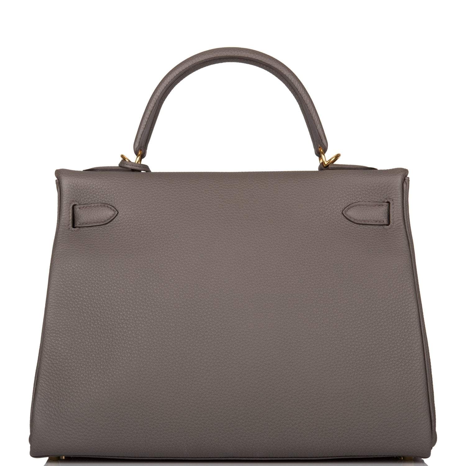 Hermes Kelly Retourne 32 Etain Togo Gold Hardware