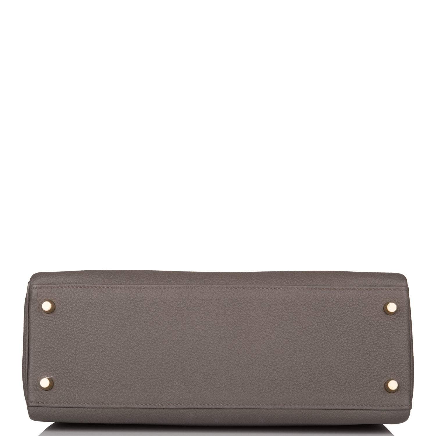 Hermes Kelly Retourne 32 Etain Togo Gold Hardware