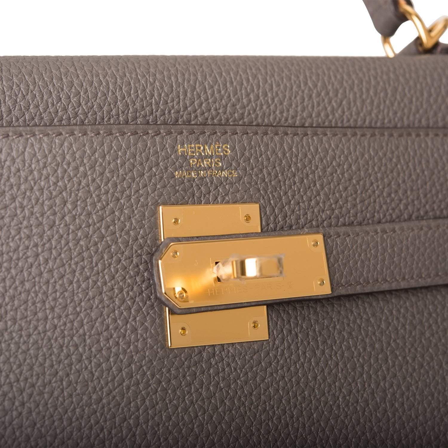 Hermes Kelly Retourne 32 Etain Togo Gold Hardware