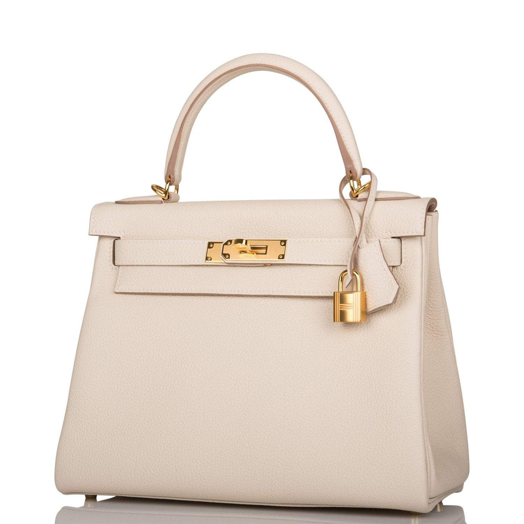 Hermes Craie Togo Retourne Kelly 28cm Gold Hardware