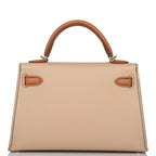 Hermes Kelly Sellier 20 Trench and Gold Epsom Gold Hardware