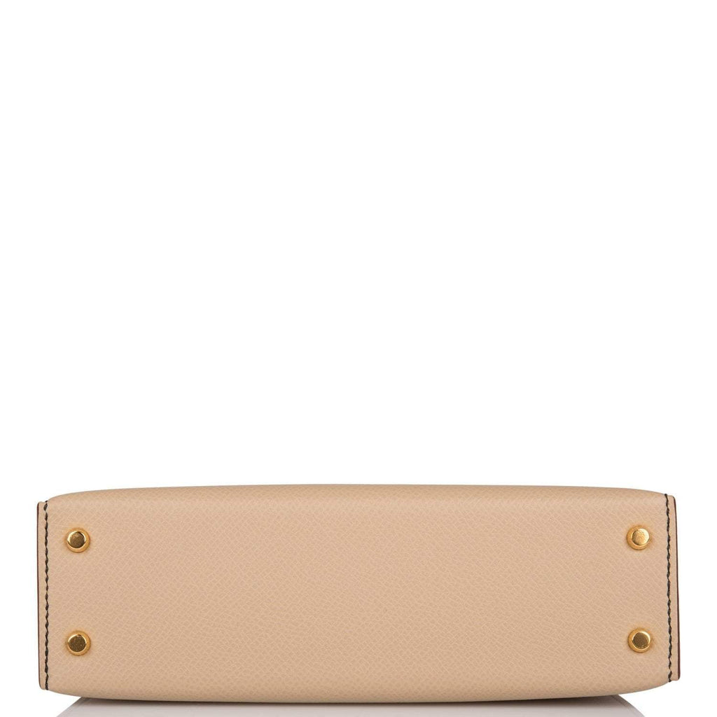Hermes Kelly Sellier 20 Trench and Gold Epsom Gold Hardware