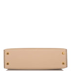 Hermes Kelly Sellier 20 Trench and Gold Epsom Gold Hardware