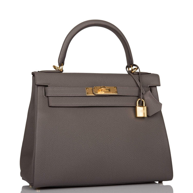 Hermes Kelly Retourne 28 Etain Togo Gold Hardware Main Image